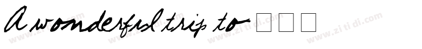 A wonderful trip to字体转换